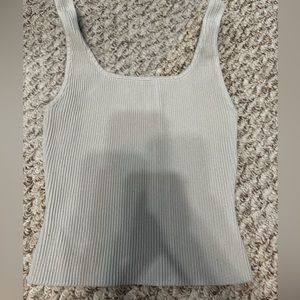 Babaton square neck knit tank top S